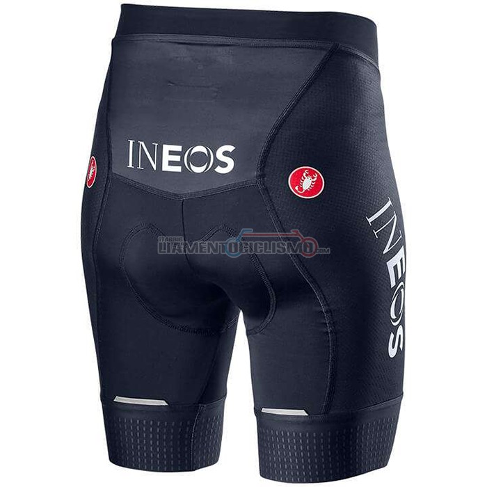 Abbigliamento Ciclismo Donne Ineos Grenadiers Manica Corta 2020 Rosso Scuro Blu